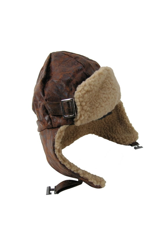 Aviator Helmet Wool Bomber Pilot Trooper Hat Warm Winter Cap