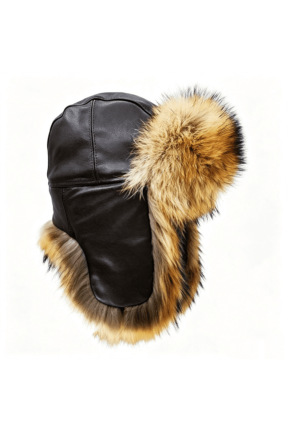 Aviator Pilot Trapper Trooper Hat, Brown, Large