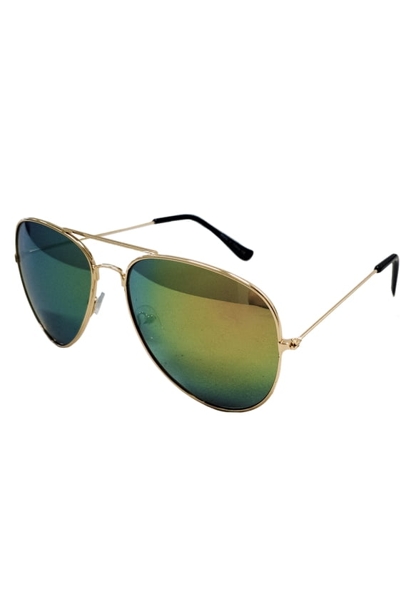 Aviator Polarized Sunglasses - Gold Frame Green Gradient Lens UV Protection for Daily & Outdoor Use