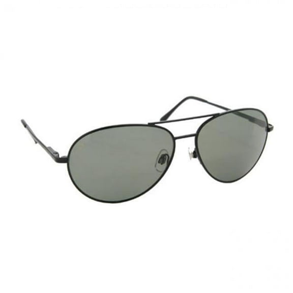 Aviator Polarized Sunglasses - Matte Black - Smoke Lens