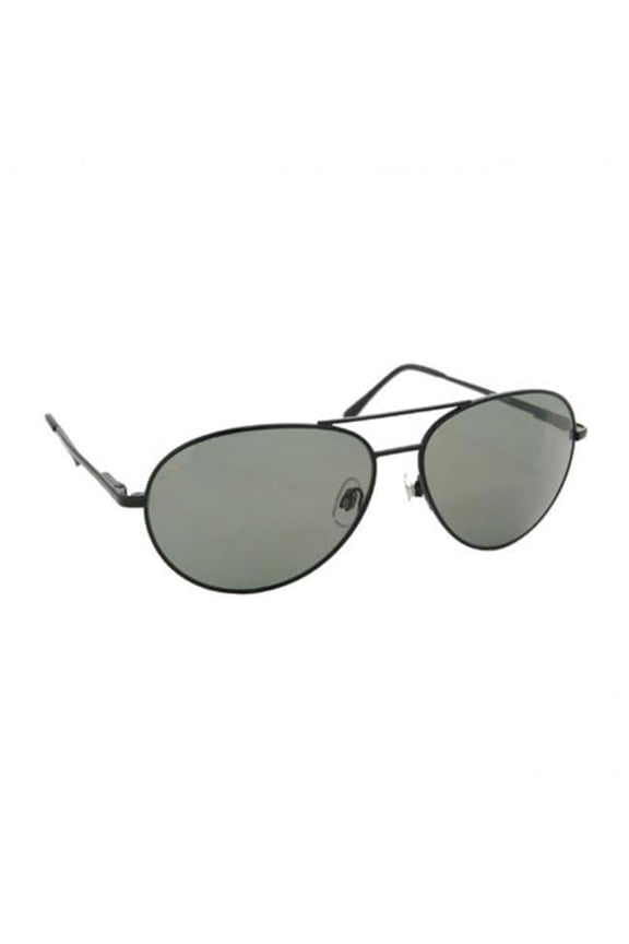 Aviator Polarized Sunglasses - Matte Black - Smoke Lens