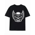 thumbnail image 1 of Aviator Skull with Wings Graphic Tee, 1 of 6