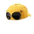 thumbnail image 1 of Aviator Style Baseball Cap with Integrated Goggles, Pilot Goggles Baseball Cap, Vintage Goggles Hat Attached Sunglasses Unisex Vintage Baseball Cap, 1 of 7