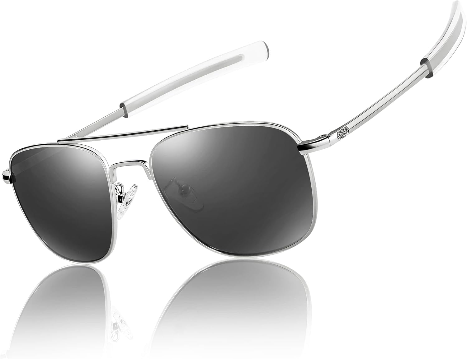 REKS Polarized Aviator Sunglasses - Unbreakable Flexible Frame, Shatter Resistant Lenses