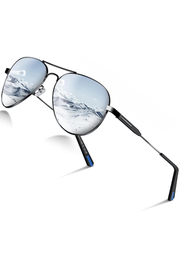 Aviator Sunglasses for Men Women Polarized Retro Shades, Mirrored for Driving, UV Protection