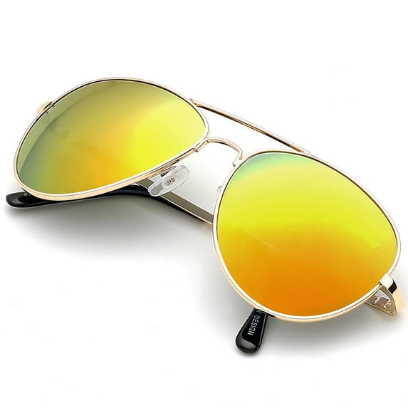 Aviator Sunglasses for Men Women Vintage Sports Driving Mirrored