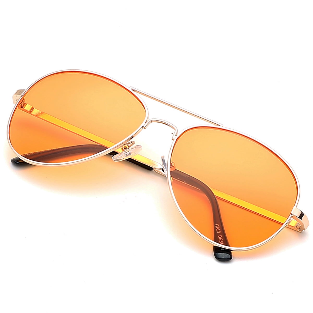 Unisex Sunglasses 100% UV Protection Sunglasses Fishing Sport for Women  Vintage Retro Mirrored - Orange - CX1905ZU3CN
