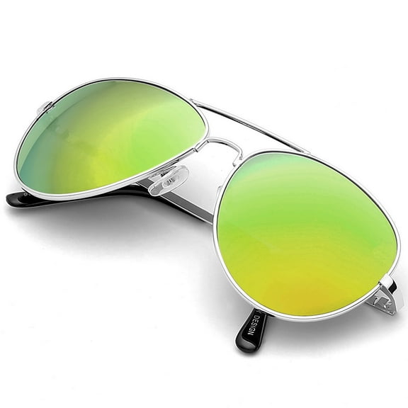 Aviator Sunglasses for Men Women Vintage Sports Driving Mirrored