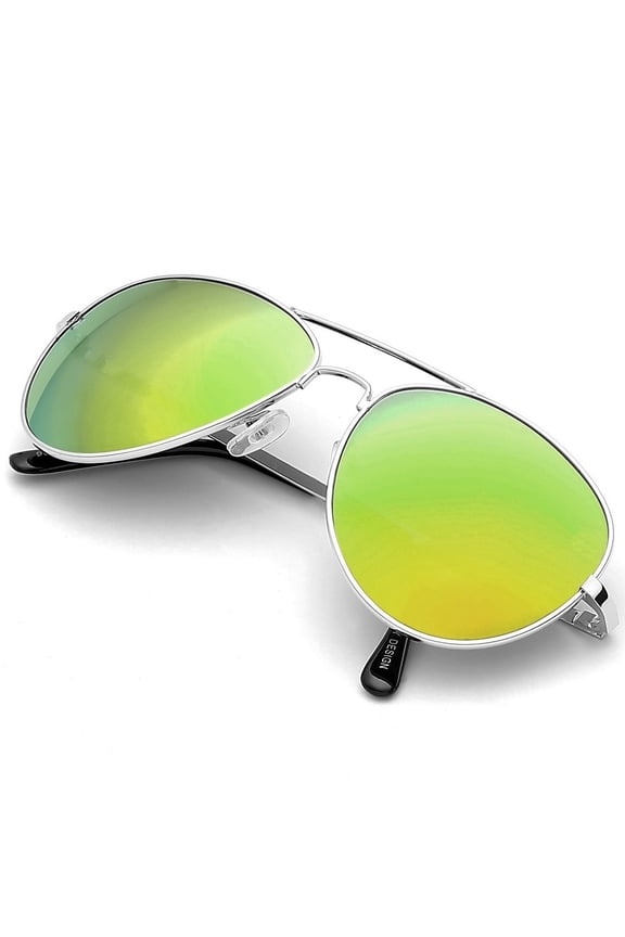 Aviator Sunglasses for Men Women Vintage Sports Driving Mirrored