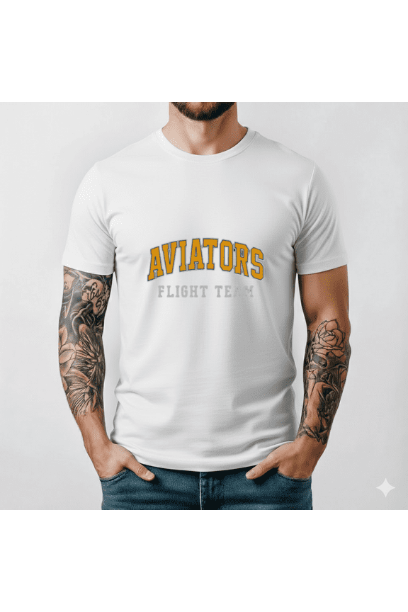 Aviators Flight Team Vintage Collegiate Design Graphic Casual Apparel,for unisex up to 5XL