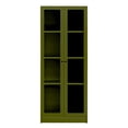 thumbnail image 1 of Avice 59-inch Dark Green French Door Metal Cabinet, 1 of 2