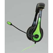 Avid AE-36 Green On-Ear Stereo Headphones with Boom Microphone 10 Pack