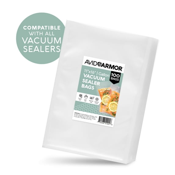 Avid Armor 11" x 16" Vacuum Sealer Bags, Gallon Vacuum Seal Bags, 100 Pack