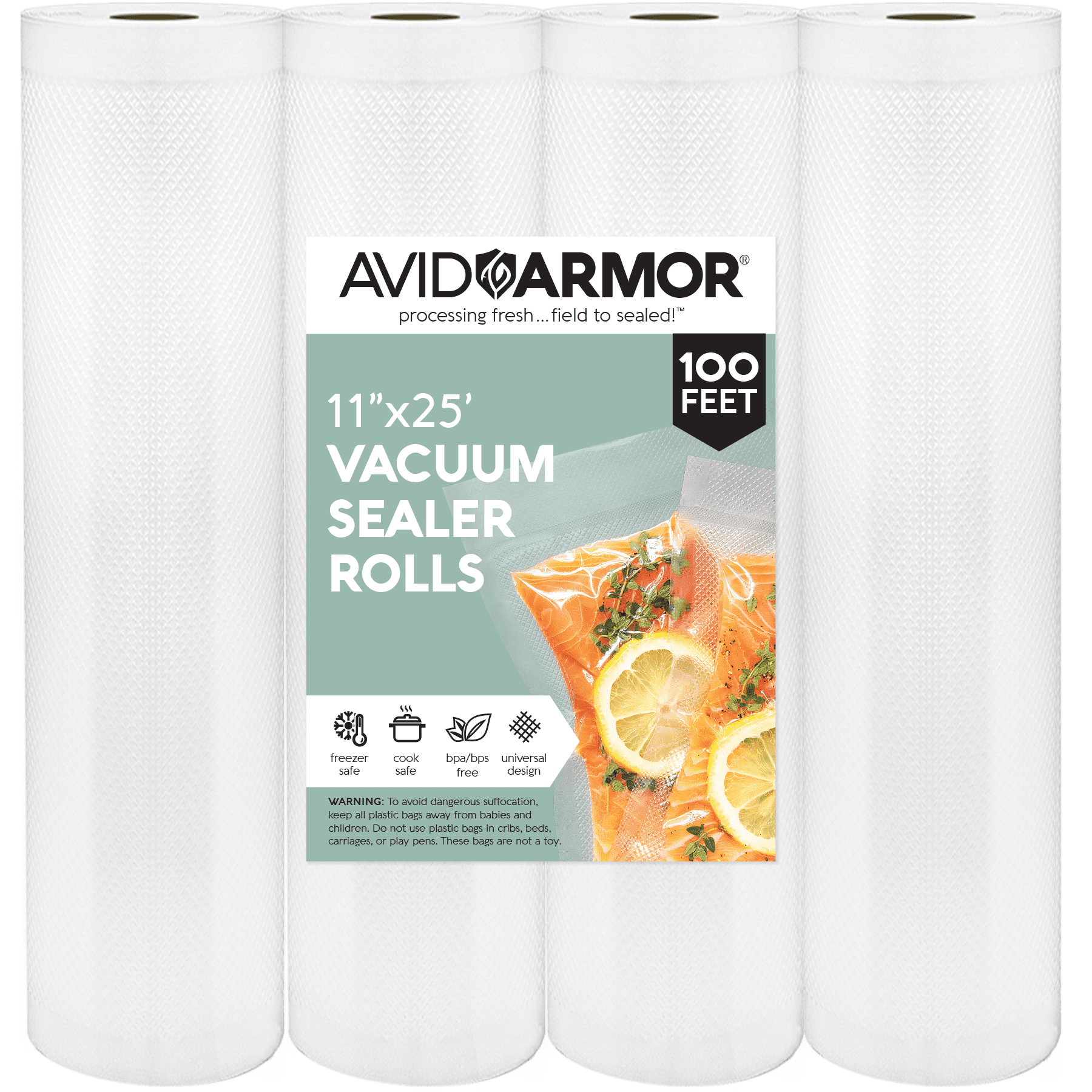 Avid Armor Vacuum Sealer Bags 200 Pint 6x10 Size for Food Saver, Seal a  Meal Vac Sealers, BPA Free, Heavy Duty, Meal Prep and Sous Vide Vacume  Safe