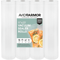 Avid Armor 4 Pack 11"x25' Food Vacuum Sealer Bags BPA Free Food Saver Bags Freezer Safe Vacuum Seal Bags