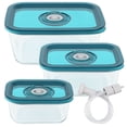 thumbnail image 1 of Avid Armor Glass Vacuum Food Containers, 3 Piece Set with Date Lids, 1 of 6