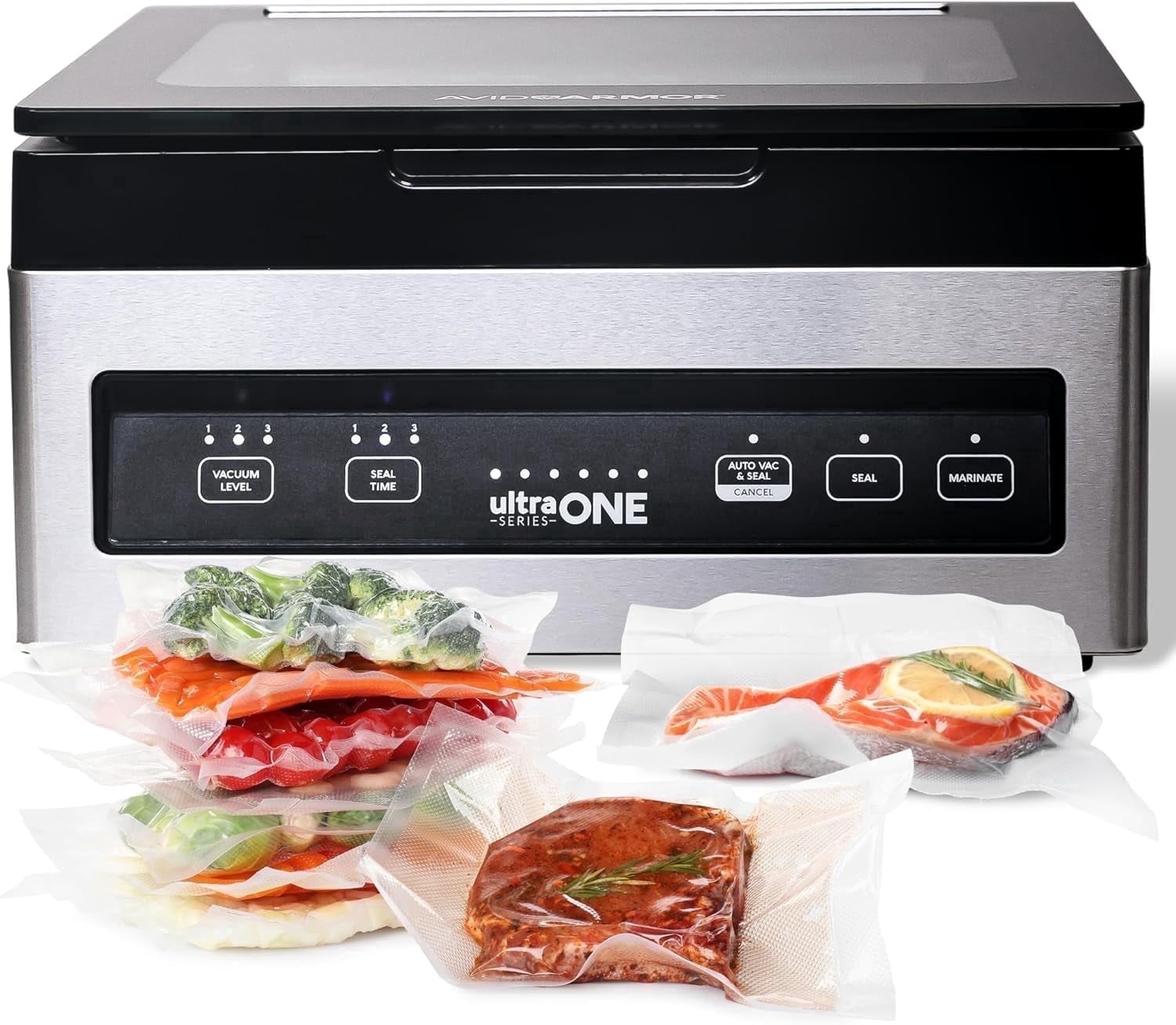 Avid Armor USV1 Chamber Vacuum Sealer, Compact Stainless Steel Food Sealer