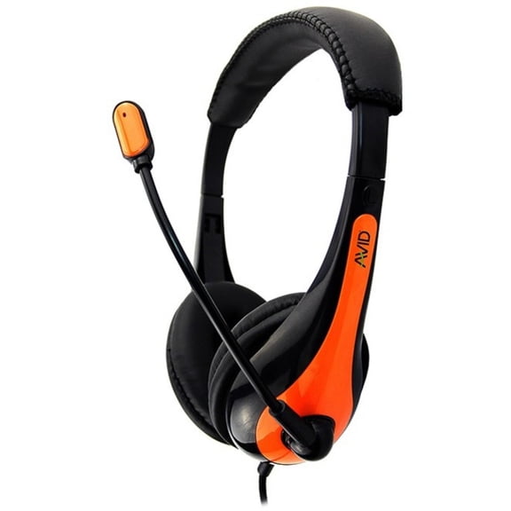 Avid Education AE-36 Headset with Noise Cancelling Microphone and 3.5mm Plug, Orange