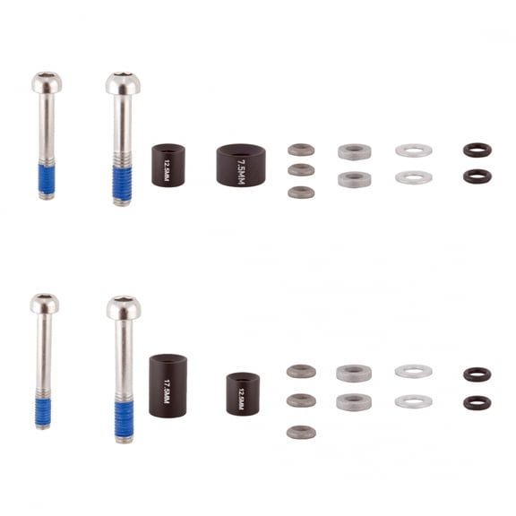 Avid Post Spacer Set 20 S (Front 180/Rear 160), Includes Stainless Caliper Mounting Bolts (CPS & Standard)