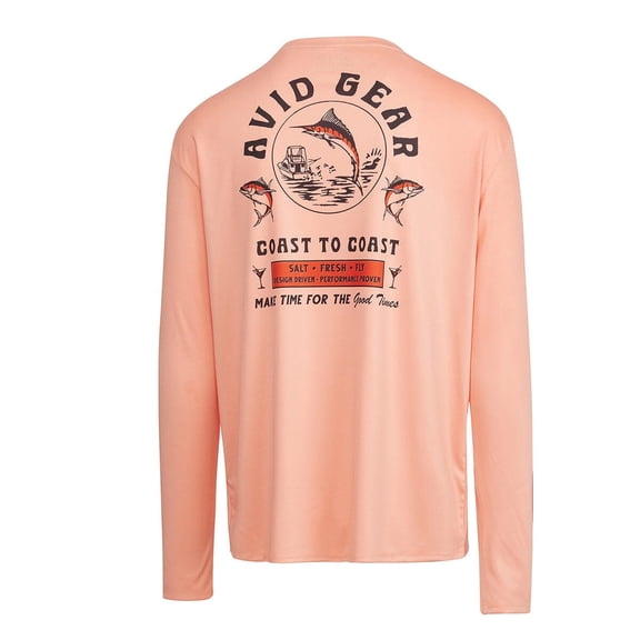 AVID Trollers AVIDry Sleeve Dark Coral, Small Long Sleeve Shirt