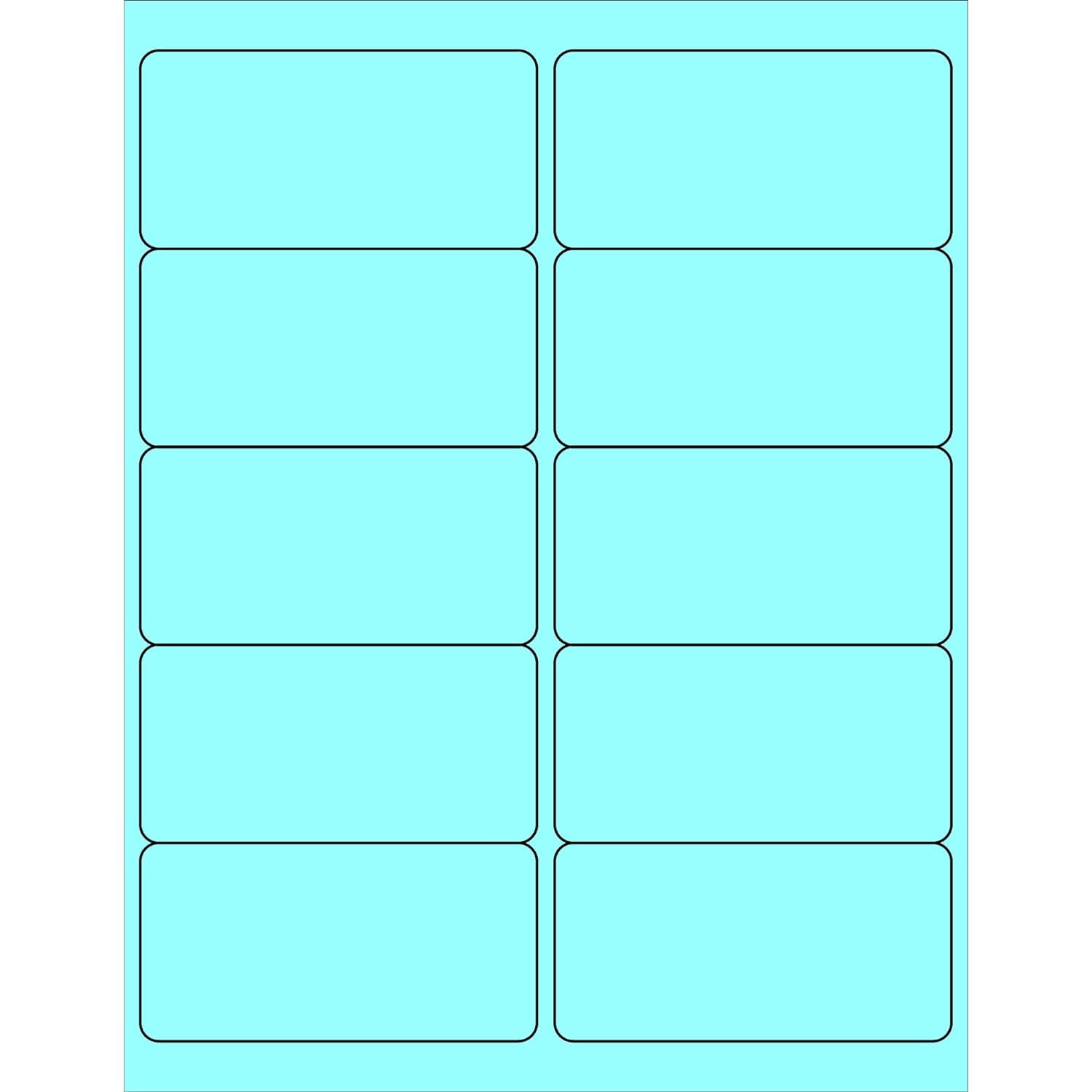 Aviditi 4" X 2" Pastel Blue Shipping Address Labels, For Laser & Jet ...