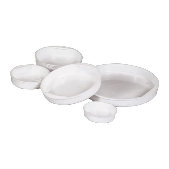 Aviditi Plastic End Caps for Mailing Tubes, 3 Inch Diameter, White (100 Pack) CA1