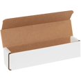Aviditi White Corrugated Cardboard Mailer Box, 9" L x 2" W x 2" H, Pack