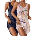 thumbnail image 1 of Avidlove 2 Pack Women Sleeveless Nightgowns Tank Sleeshirt Soft Nightshirt for Sleeping Sleepwear Chemise V Neck Sleep Dress, 1 of 6