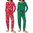 thumbnail image 1 of Avidlove 2 Pack Long Sleeve Pajama Set for Women Christmas Lounge Set Ladies Fall Jogger Pjs Set Sleepwear with Pocket, 1 of 6