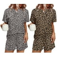 thumbnail image 1 of Avidlove 2 Pack Womens Pajama Sets Short Sleeve Henly Top with Shorts Soft Pj Loungewear Comfy Sleepwear S-XXL, 1 of 6