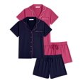 thumbnail image 1 of Avidlove 2 Pack Womens Pajamas Set Button Down Summer Sleepwear Short Sleeve Pjs with Shorts Loungewear Set, 1 of 7