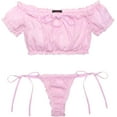 thumbnail image 1 of Avidlove Bra and Panty Set Ruffle Lingerie Set Sexy Sheer Chemise, 1 of 5