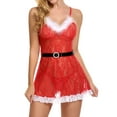 thumbnail image 1 of Avidlove Christmas Lingerie Nightgowns for Women Santa Nightdress Red Lingerie Lace Chemise, 1 of 6