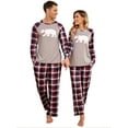thumbnail image 1 of Avidlove Couple Christmas Pajamas Set long Sleeve Family Matching Pajamas Sets Soft Women Xmas Pjs Sleepwear Print Nightwear (Women), 1 of 6