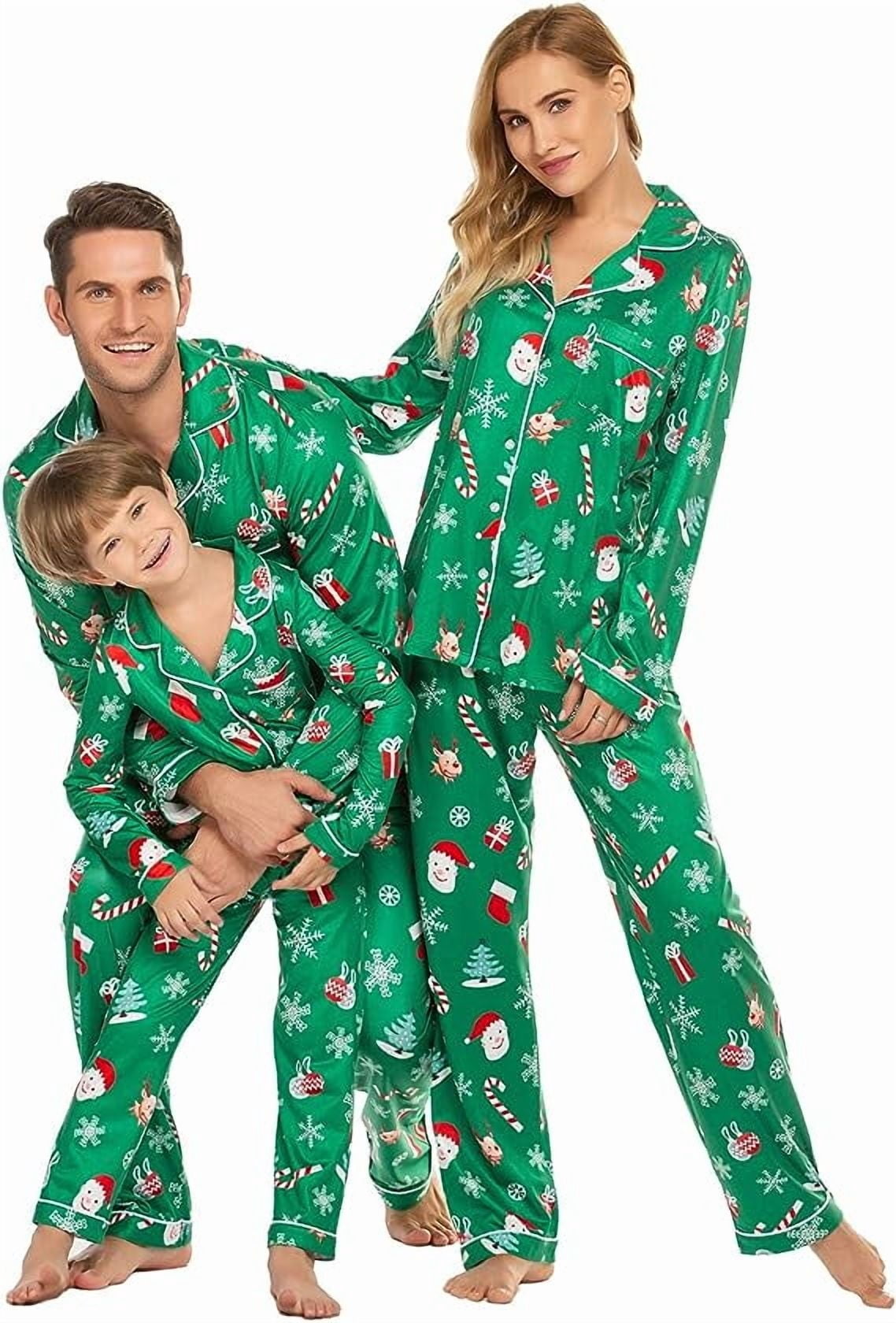 Avidlove Family Christmas Pajamas Matching Sets Button Down Pajamas Set ...