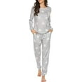 thumbnail image 1 of KISSGAL Jogger Pajama Set Long Sleeve Sleepwear Soft Pj Set Comfy Lounge Set Nightwear with Pockets, 1 of 6