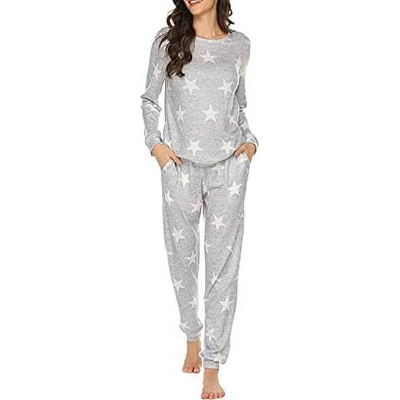 Avidlove Jogger Pajama Set Long Sleeve Sleepwear Soft Pj Set Comfy Lounge Set Nightwear with Pockets