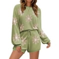 thumbnail image 1 of Avidlove Knit Pajama Set for Women Long Sleeve Floral Tops and Shorts Lounge Set with Pocket 2 Piece Matching Outfits Casual Sweater Sets Sleepwear, 1 of 6