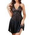 thumbnail image 1 of Avidlove Lingerie for Women Lace Halter Chemise Open Back Nightgown V Neck Sexy Sleepwear Nightdress, 1 of 4