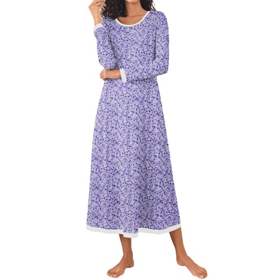 Avidlove Long Nightgown for Women Long Sleeve Nightshirt Full Length Sleepwear Soft Loungewear S-4XL