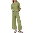 thumbnail image 1 of Avidlove Lounge Sets for Women Travel Outfits 2 Piece Sets Knit Short Sleeve Sweater Loungwear, 1 of 8