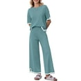 thumbnail image 1 of Avidlove Lounge Sets for Women Travel Outfits 2 Piece Sets Knit Short Sleeve Sweater Loungwear, 1 of 6