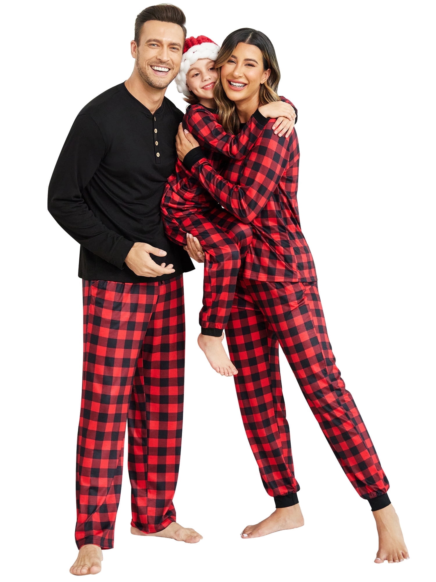 Avidlove Matching Family Christmas Pajama Sets, Long Sleeve, Plaid ...