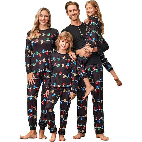 Avidlove Matching Family Christmas Pajama Sets Womens Mens Kids Pjs Long Sleeve Sleepwear Holiday Lounge Sets