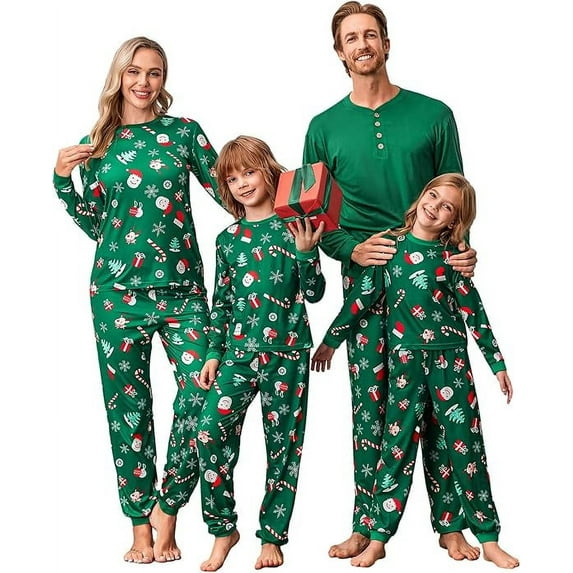 Avidlove Matching Family Christmas Pajama Sets Womens Mens Kids Pjs Long Sleeve Sleepwear Holiday Lounge Sets