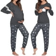 thumbnail image 1 of Avidlove Maternity Nursing Pajama Set for Breastfeeding Loungewear Sets Women Fall Long Sleeve Top and Jogger Pants for Pregnant and Postpartum, 1 of 6