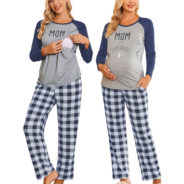 Avidlove Maternity Nursing Pajama Sets Labor Delivery Pjs Louge Set