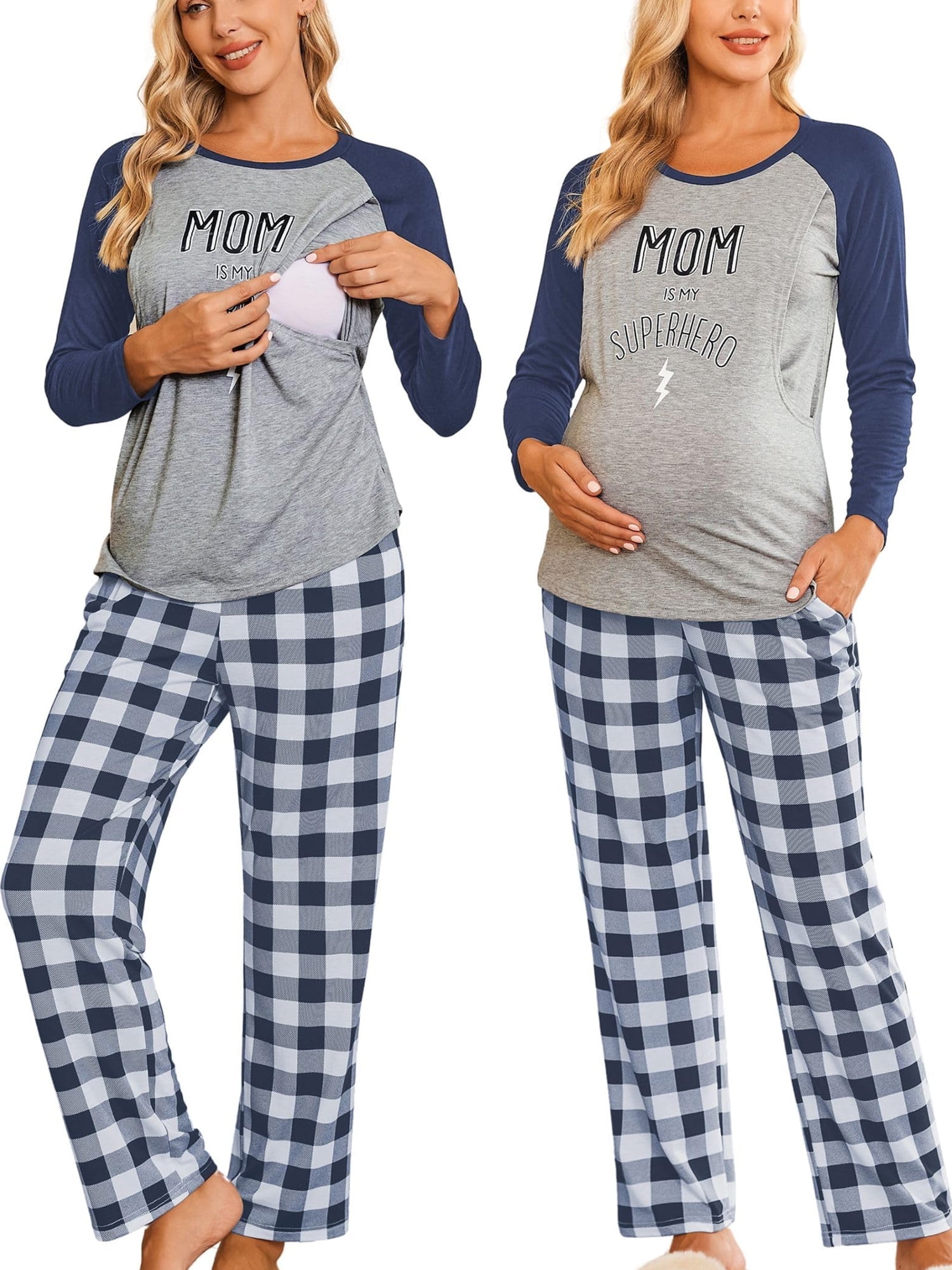 Avidlove Maternity Nursing Pajama Sets Labor Delivery Pjs Louge Set