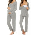 thumbnail image 1 of Avidlove Maternity Nursing Pajamas Set Labor Delivery Breastfeeding Sleepwear Long Sleeve Top and Long Pants Pjs Pregnancy Sleepwear, 1 of 5