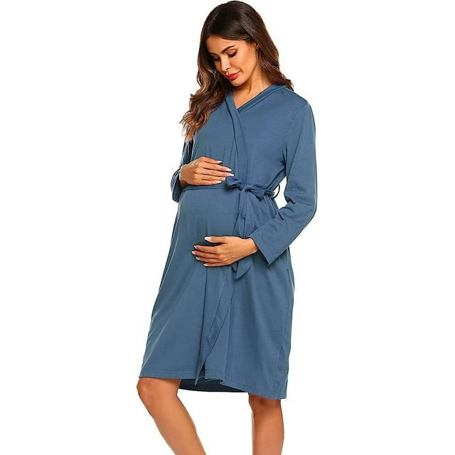 Avidlove Maternity Nursing Robes for Women Bathrobe Knee Length Hospital Gowns Labor Delivery